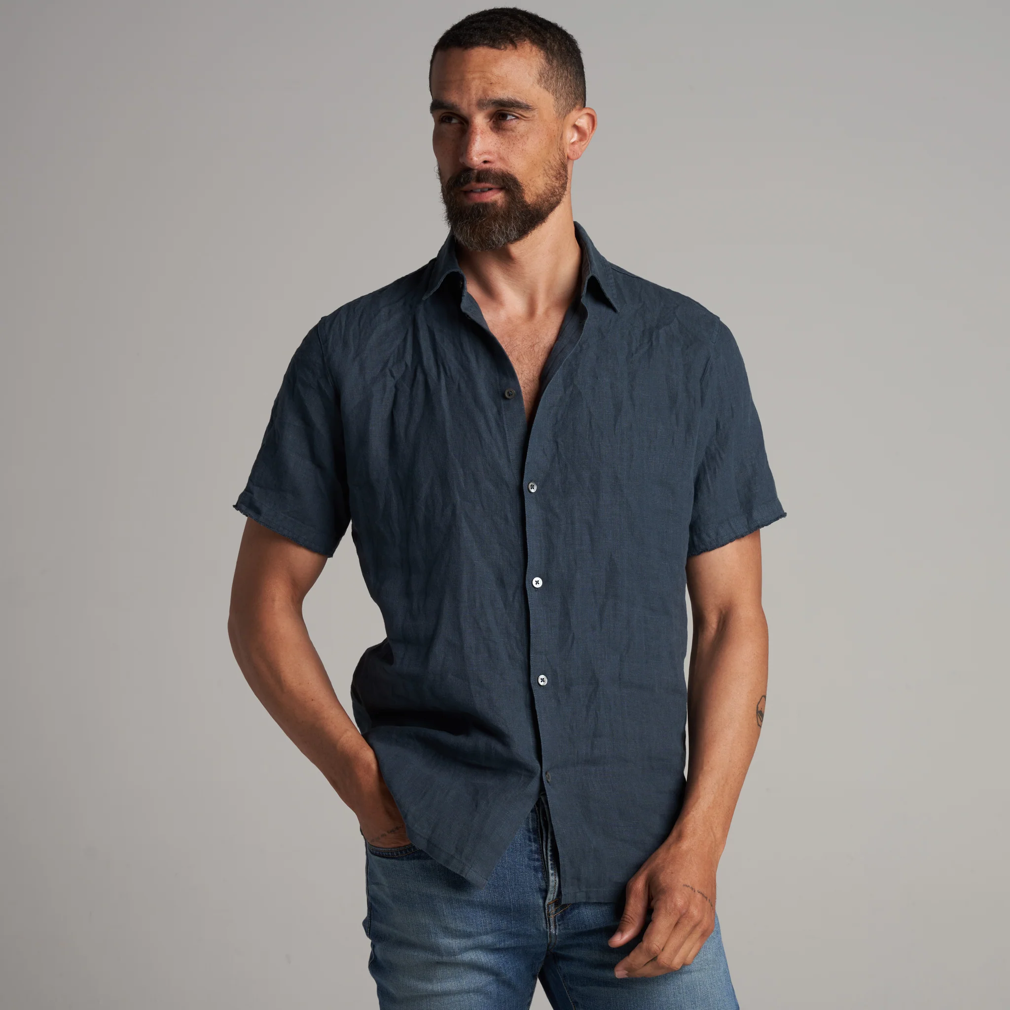 Lyons Short Sleeve Linen Shirt - Image 14