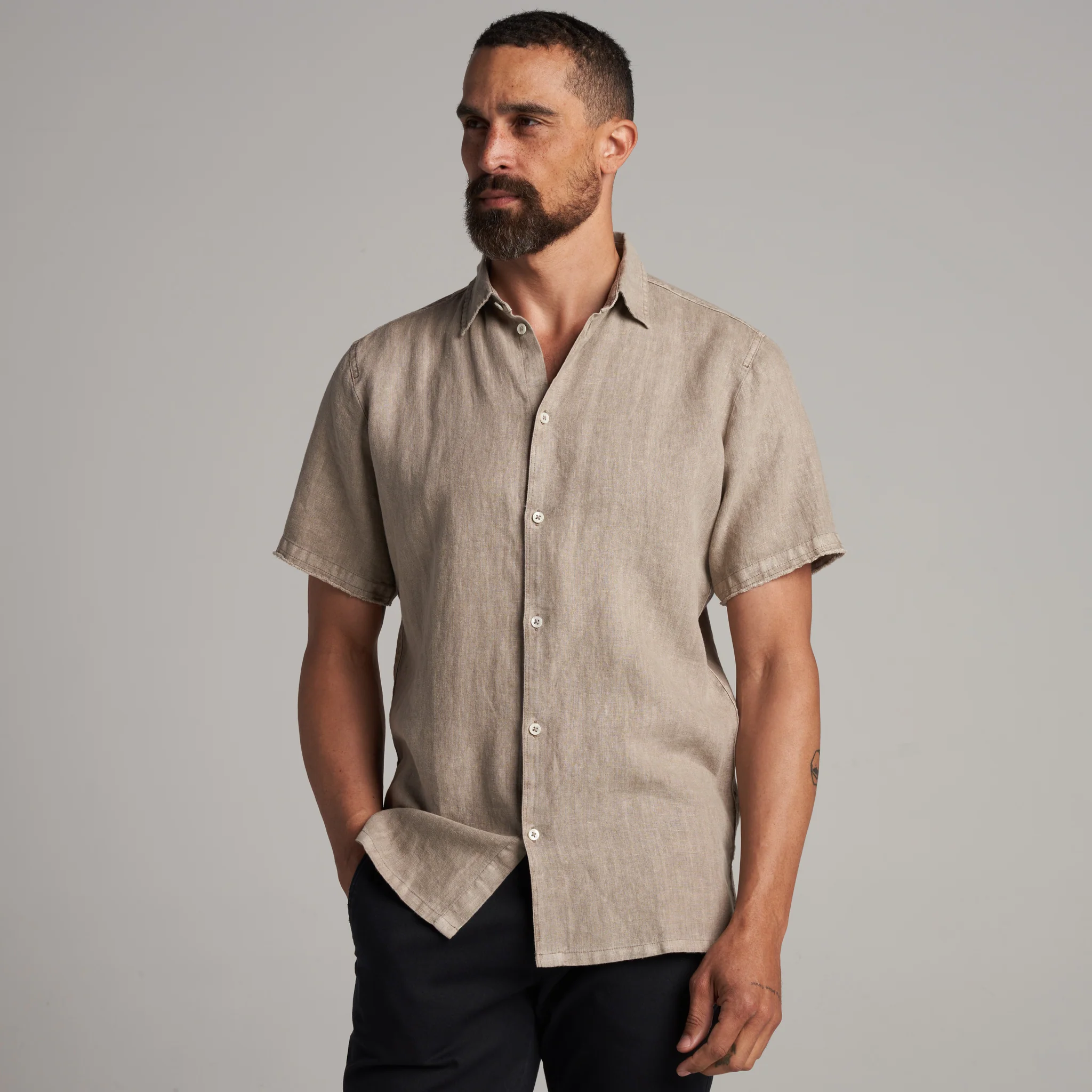 Lyons Short Sleeve Linen Shirt - Image 4