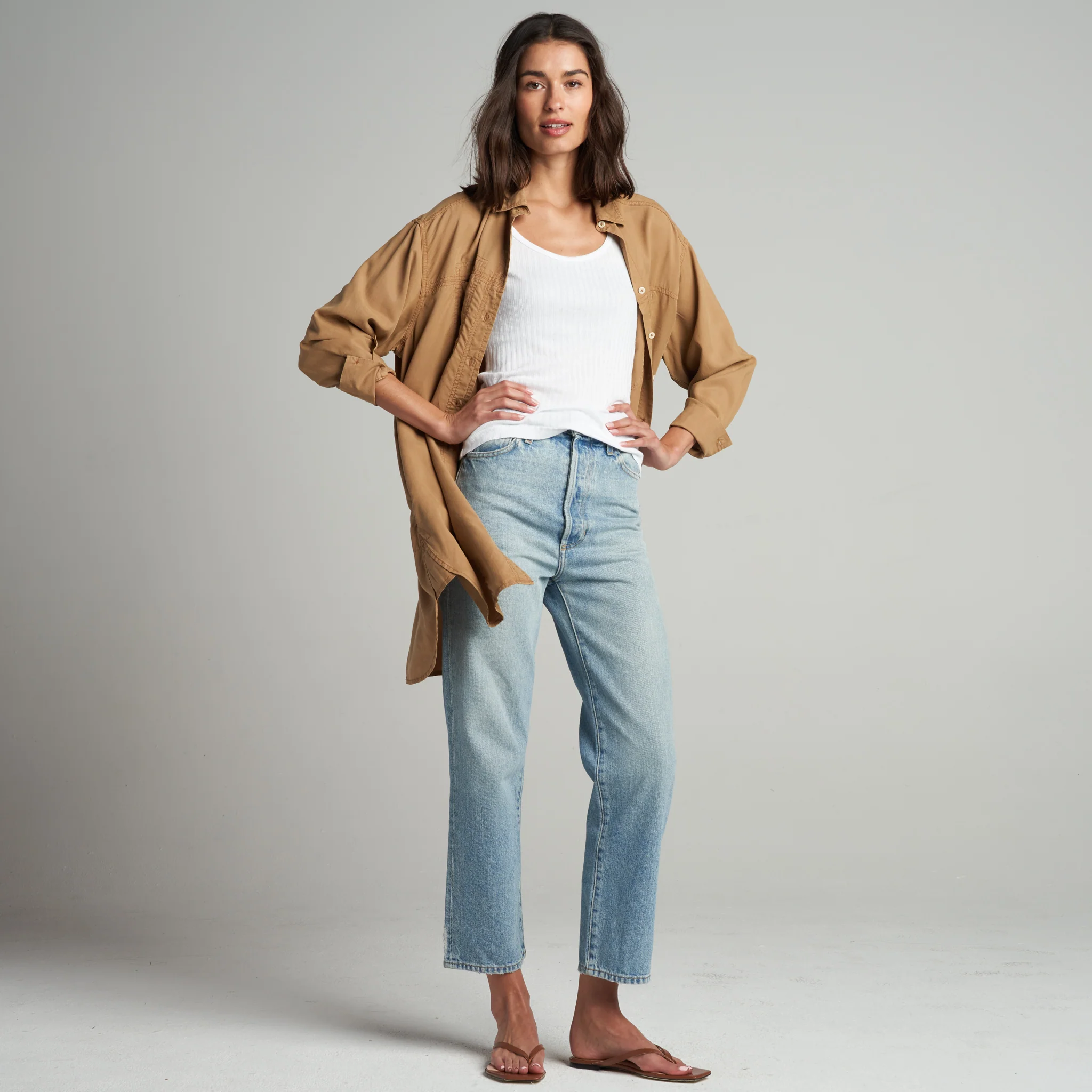 Merritt Drape Twill Shirt Dress