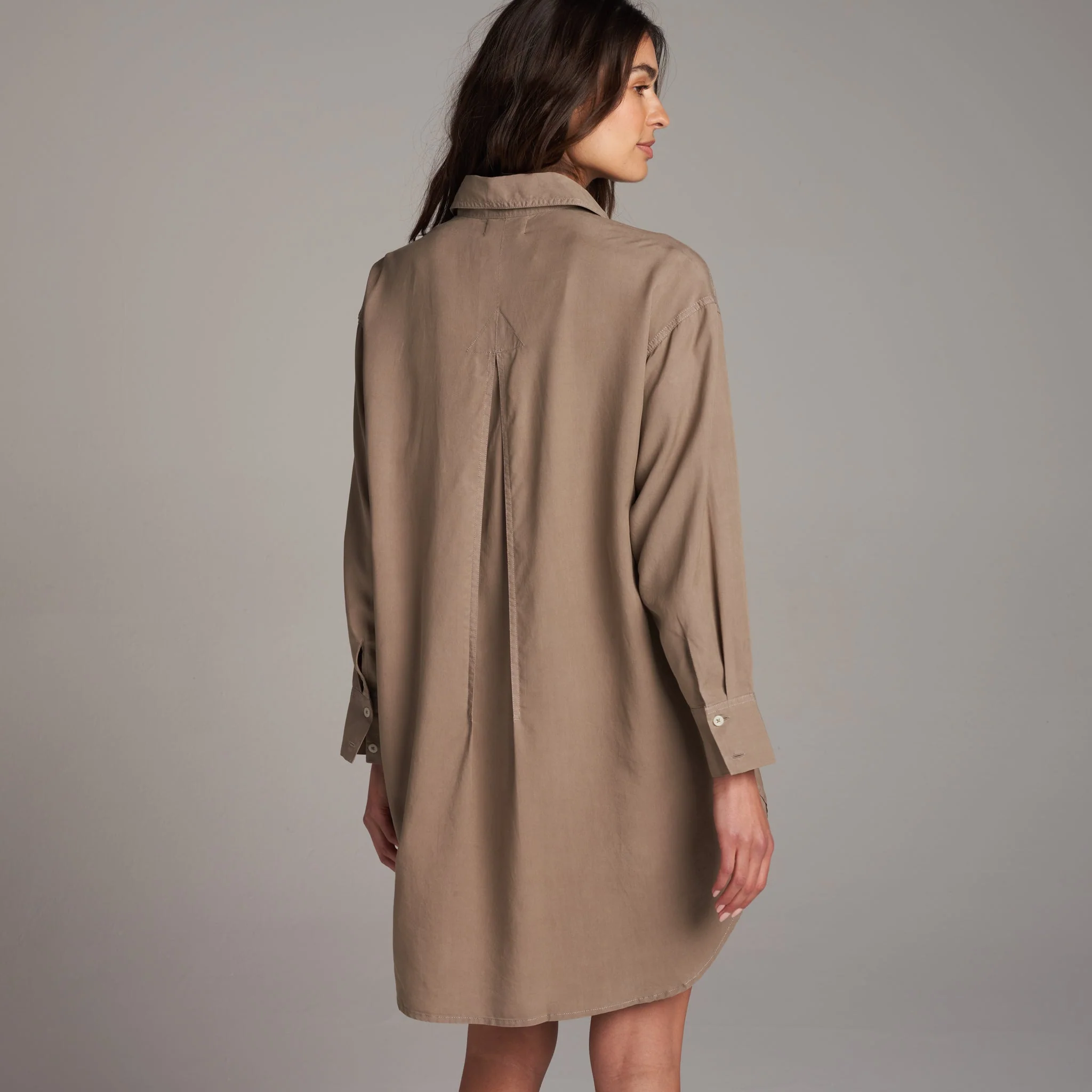 Merritt Drape Twill Shirt Dress - Image 8