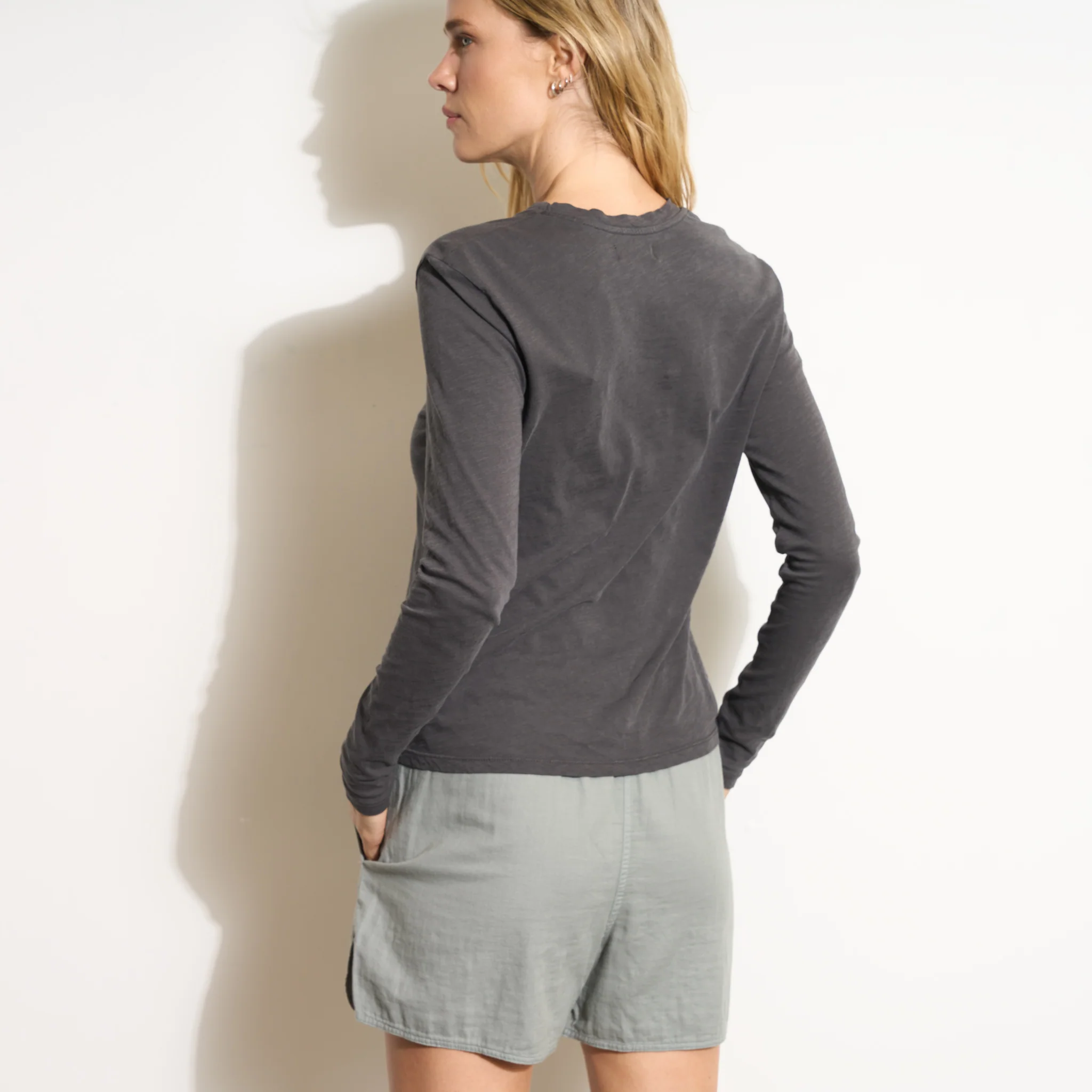 Tyler Long Sleeve Slub Crew Neck Tee - Image 15