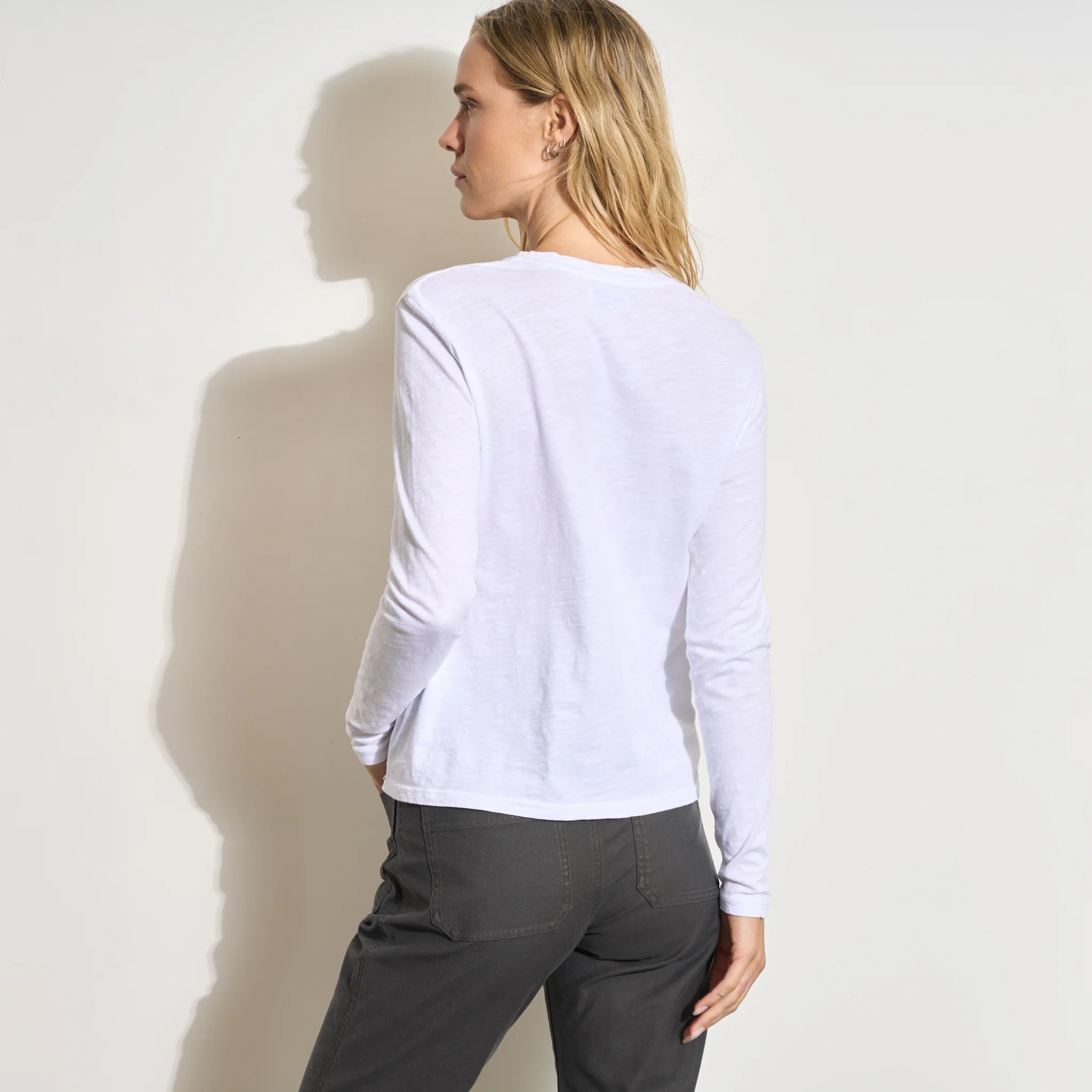 Tyler Long Sleeve Slub Crew Neck Tee - Image 3